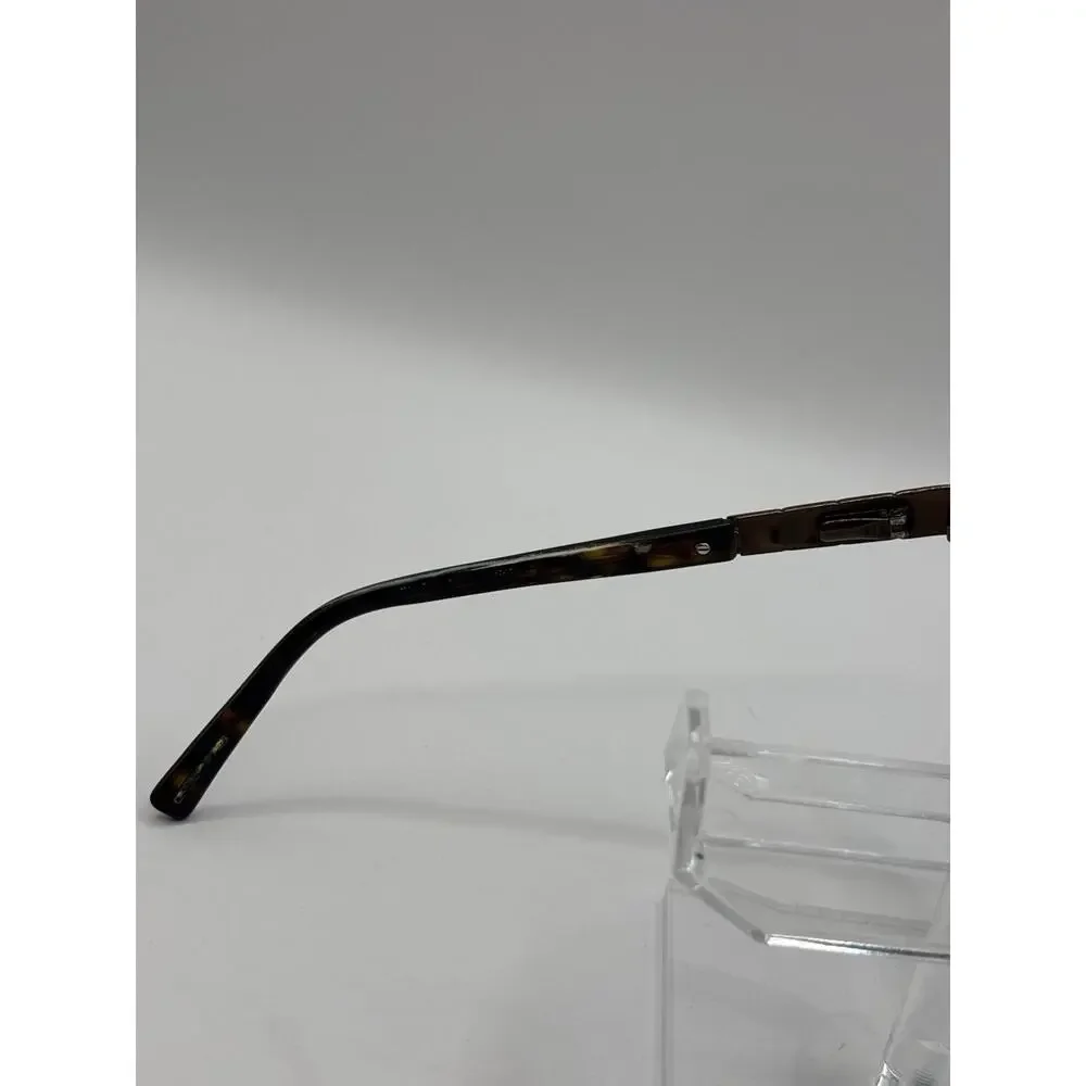 Hugo Boss Semi Rimless Eyeglasses Frames Brown Tortoise Rectangular Optical
